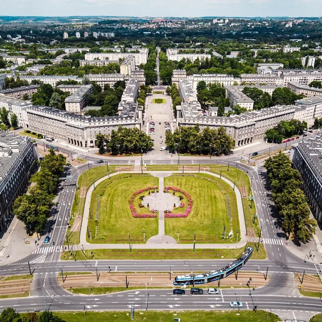 Central Square in Krakow: Nowa Huta's five-sided square