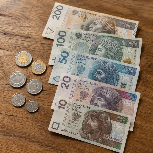 Polish zloty currency and prices in Krakow