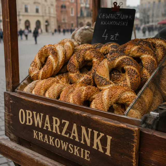 Krakow obwarzanek pretzel ring