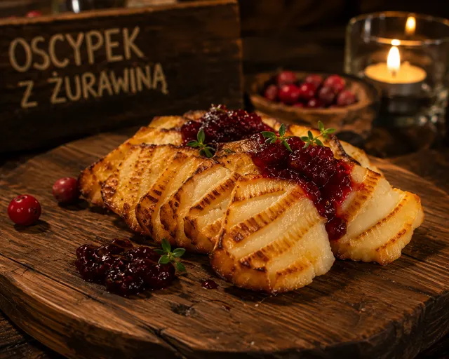 Grilled oscypek mountain cheese, Krakow